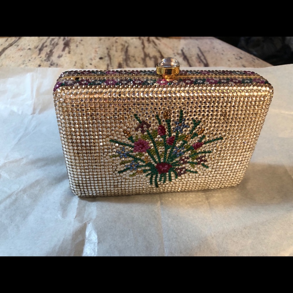 Rhinestone multi color stones evening bag
